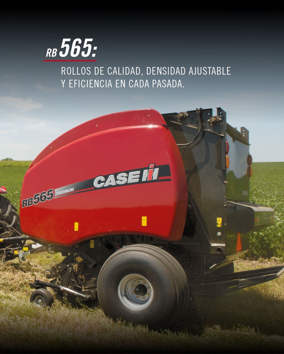 La RB565 maximiza el rendimiento de cada rollo:
 →Recolección precisa desde la hilera a la cámara.
 →Ajuste de densidad según forraje.
 →Mejor conservación y facilidad de trabajo.
→Tecnología simple y eficiente para resultados en pastura.​
Conocé más en nuestra web​.
#caseih