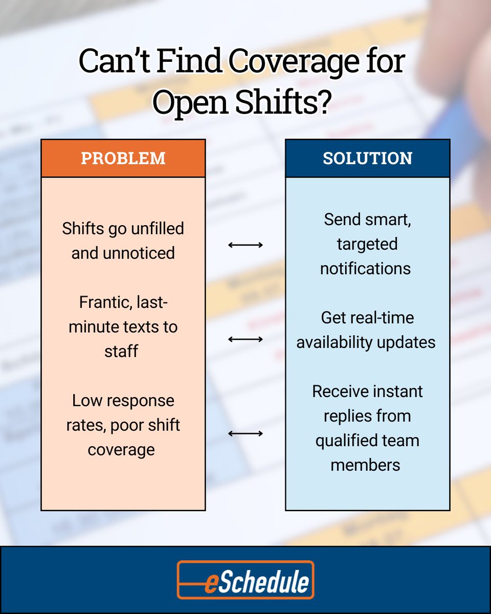 goeschedule's tweet image. Scrambling for shift coverage? 🚨 eSchedule’s smart notifications send real-time alerts to the right people fast.
#eSchedule #ShiftScheduling #WorkforceManagement #SmartScheduling #PublicSafety #FirstResponders #HealthcareWorkers #FireRescue #EMSLeaders #Police #DispatcherLife