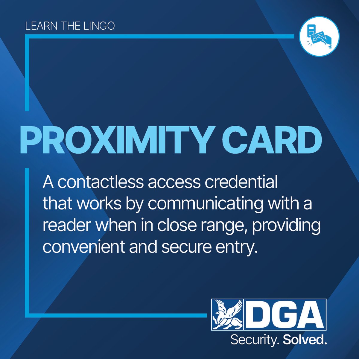 Our latest edition of Learn the Lingo is about Proximity Cards! See definition below and read more at the link! hubs.li/Q03D8w0P0  #dgalearnthelingo
