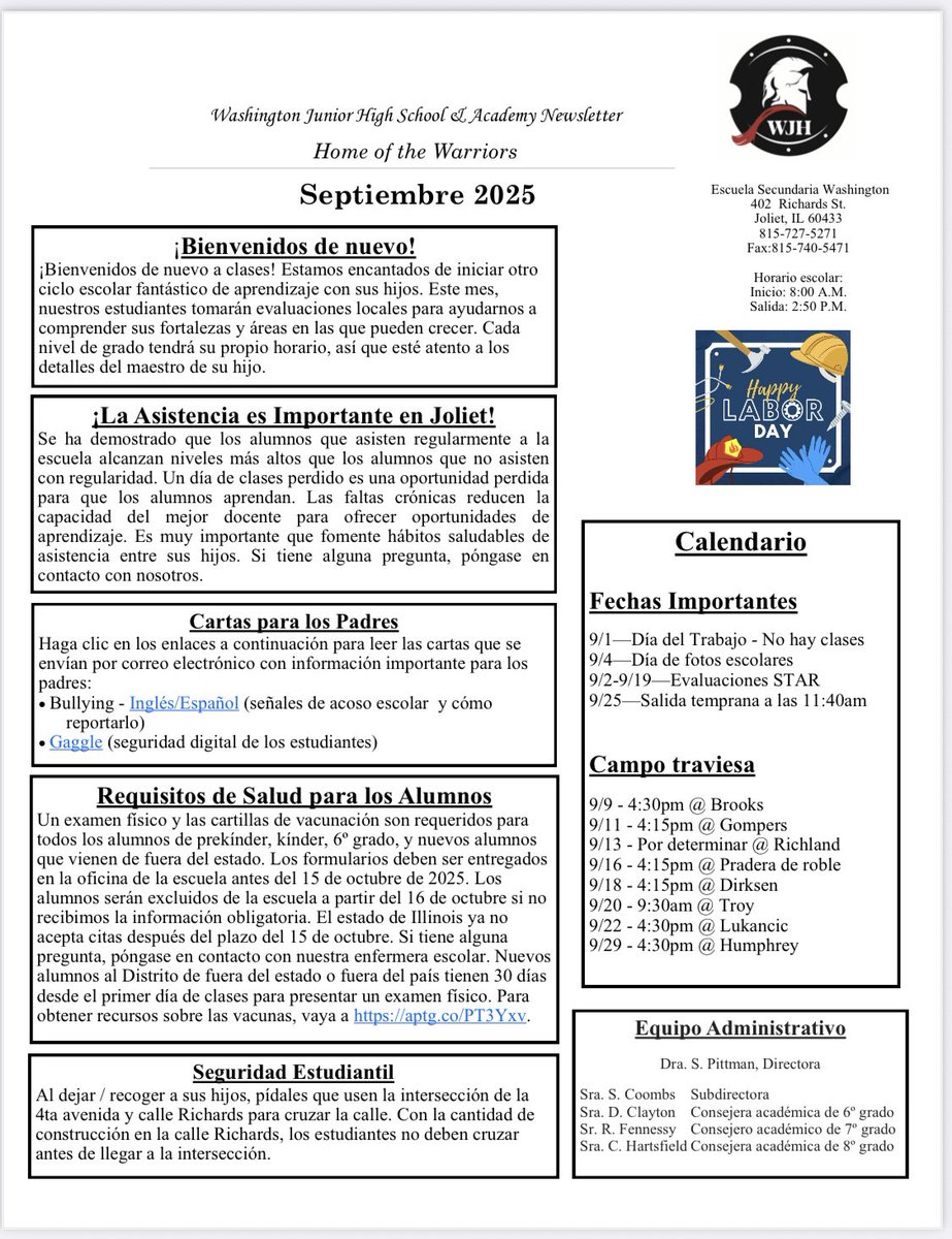 Washington Families: please enjoy our September Newsletter!