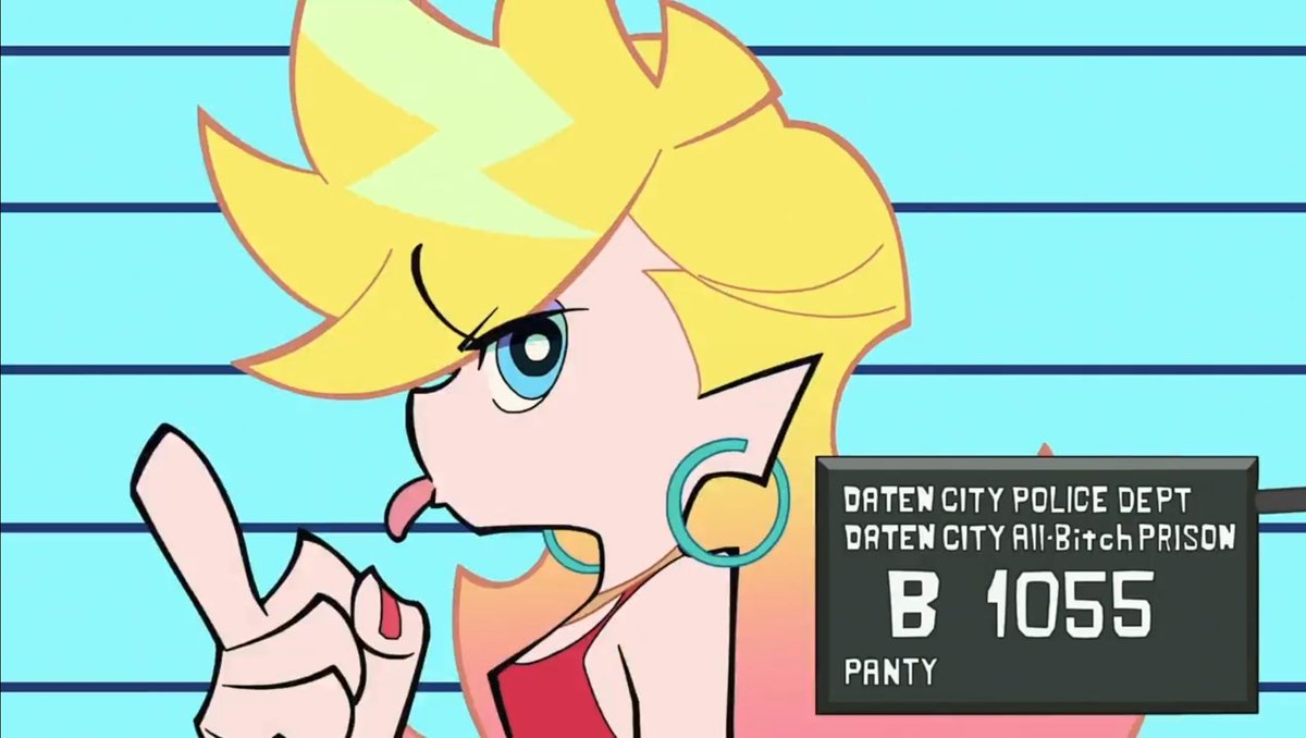 Panty's criminal record:

• Animal abuse
• Battery
• Civil contempt
• Grave desecration 
• Frame-up
• Hit and run
• Indecent exposure
• Murder
• Rape
• Vandalism