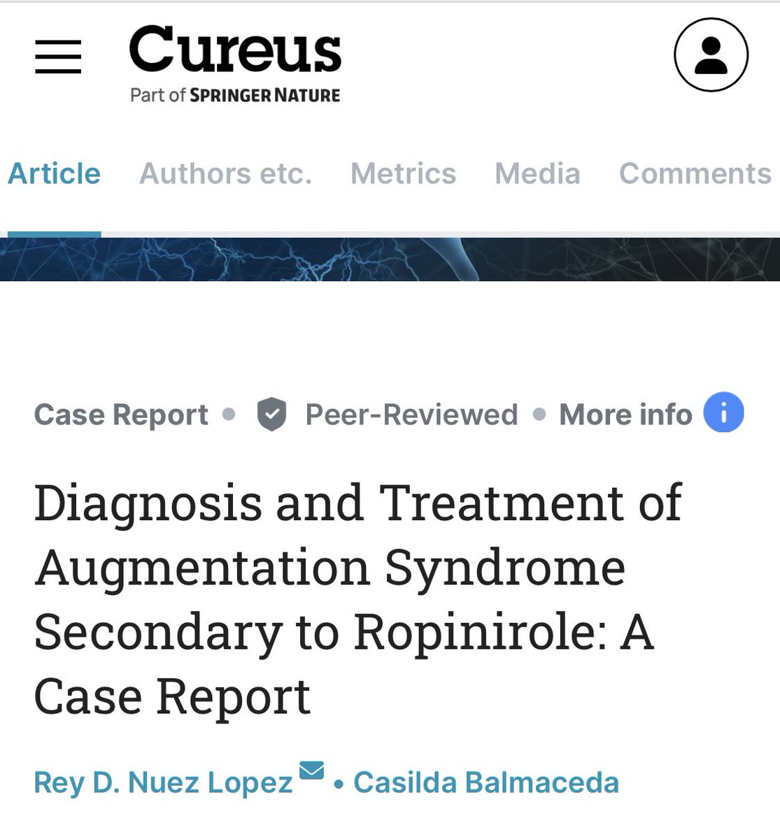 I am thrilled to share my first publication as first author.  
cureus.com/articles/29425…