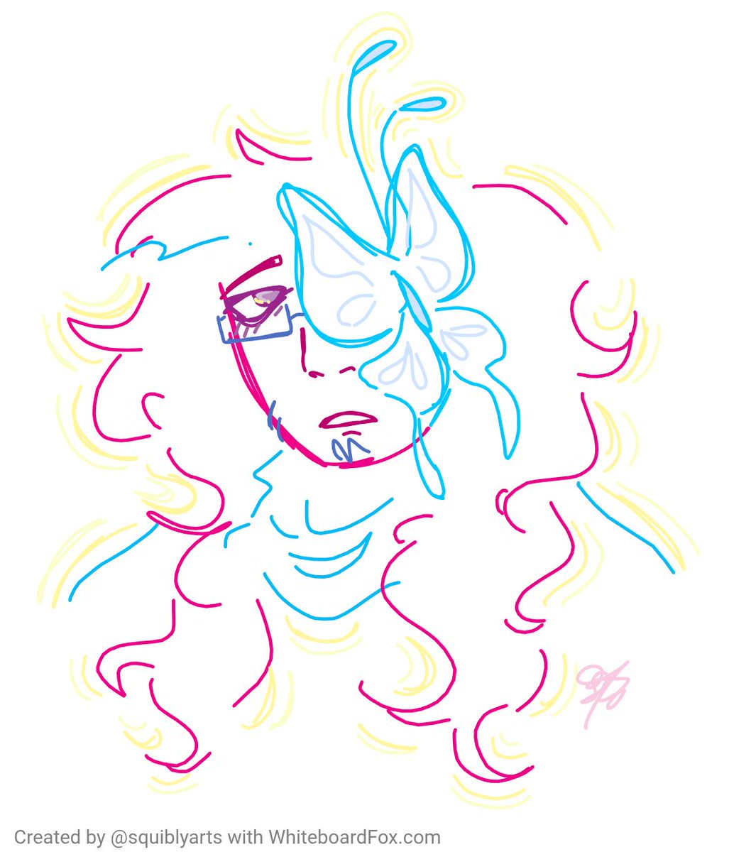 I'm not sure which OC you meant, uh.. If you mean my pfp OC, I'm going to change that soon as Crest isn't my main sona. But here's a few rough drawings of my main sona I use.