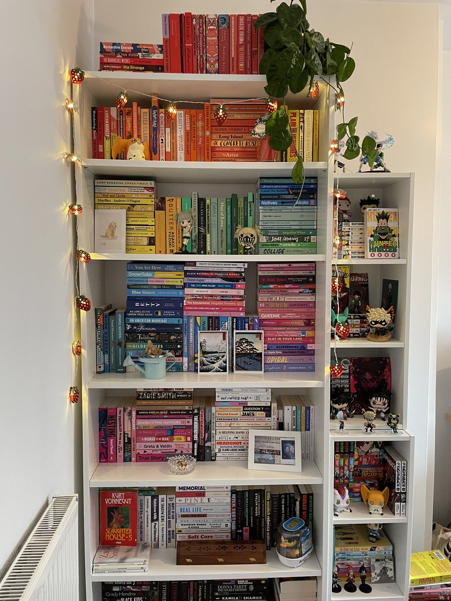 kyvbey's tweet photo. finally added in a new bookcase for my manga and figures and I’m so in love 🥹✨ https://t.co/dYkzQmPE8J