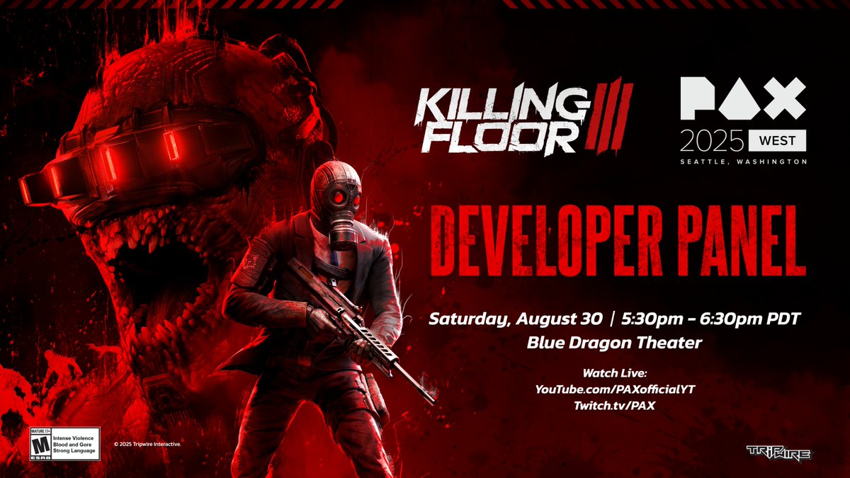 Remember to tune in for our Developer Panel at #PAXWest2025!

We'll be giving an in-depth look into the upcoming "Rearmament" and "Operation Outbreak" content updates with info detailing Perks and Specialists Decoupling, new weapons, mods, and much more!

west.paxsite.com/en-us/schedule…