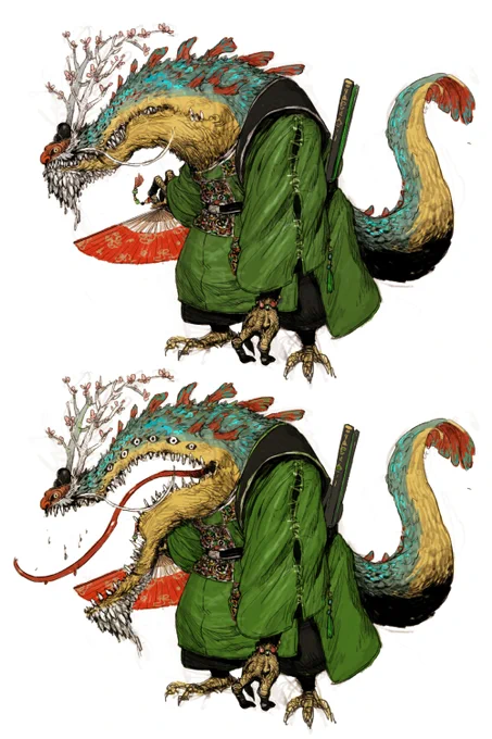 Dragon Jeongseung 용 정승 -Joseon dragon minister personal concept work photoshop