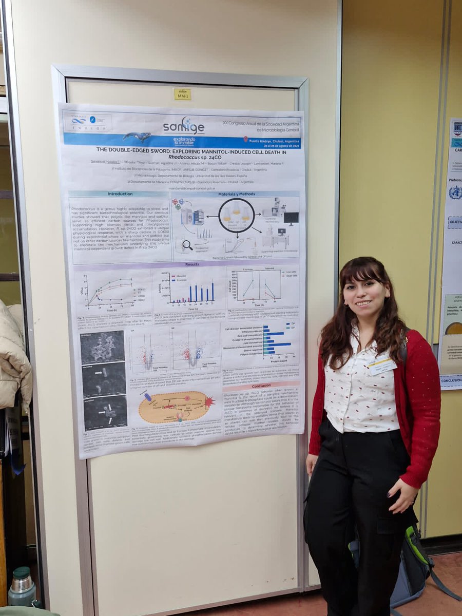 La bioq. Natalia Sandoval también expuso su trabajo en el XX Congreso de la Sociedad Argentina de microbiologia general (SAMIGE)
#ciencia #divulgación #samige