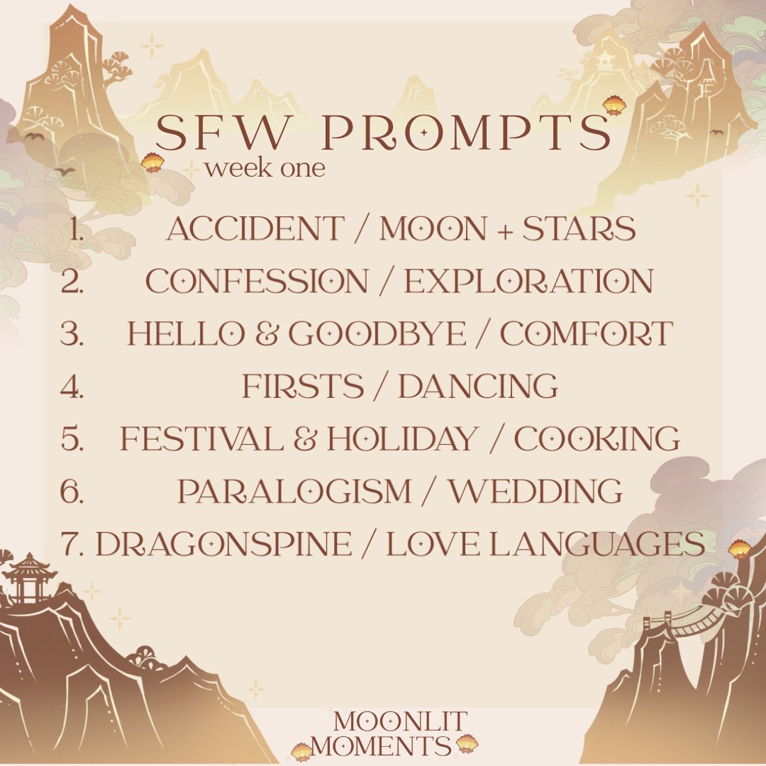 aebether's tweet image. My research is far from over, I will require your help to investigate further ✨🌑

sfw prompts for #aebetherweek25 are here! each day has one general &apos;concept&apos; prompt that can be applied in a wide variety of ways, and one more specific prompt. there&apos;s something for everyone!