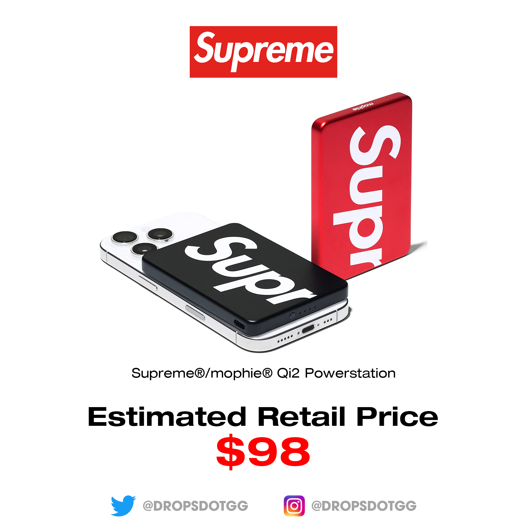 Supreme Mophie Power Reserve 15SS 新品 Supreme Mophie Power Reserve (SS15)