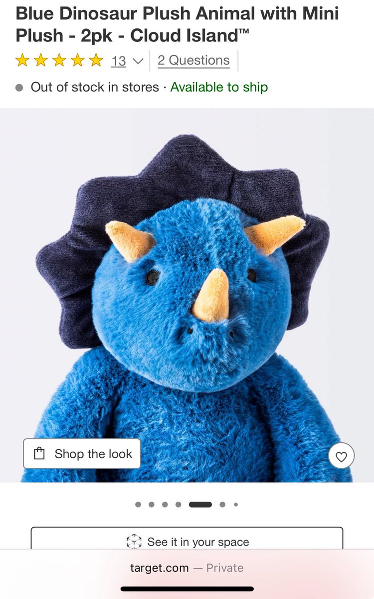 uhhlexisG's tweet photo. @TomFletcher Hi! Please collab w/ @Target ‘s brand Cloud Island to make all the dinos in your “There’s a Dinosaur in your book” into stuffed animals! They already have one that looks like one of them. It’s OEKO-TEX standard which free from harmful chemicals is amazing. https://t.co/fYWy4fy00Q