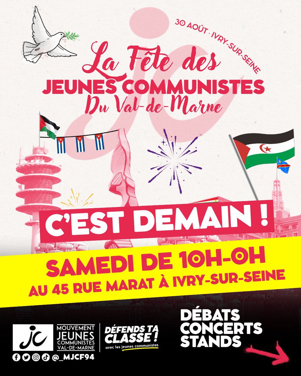 🔥C’est déjà demain ! (1/3)
#ValdeMarne #FetedelaJC #Ivry