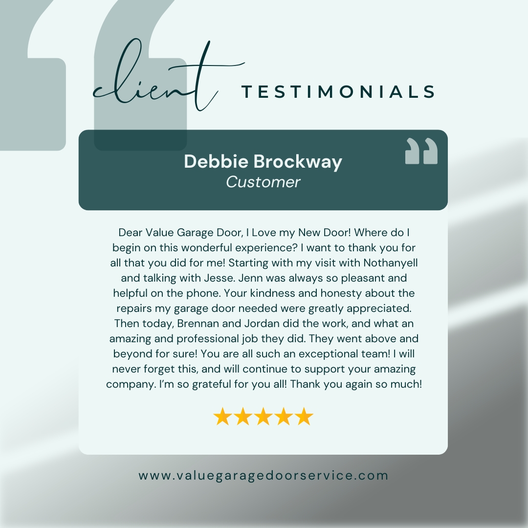 valuegarageds's tweet image. At Value Garage Door Service, we're committed to providing the best garage door solutions in Battle Ground, Washington. But don't just take our word for it—see what our clients are saying!

#ValueGarageDoorService
#VGDS
#GarageDoorRepair
#GarageDoorService