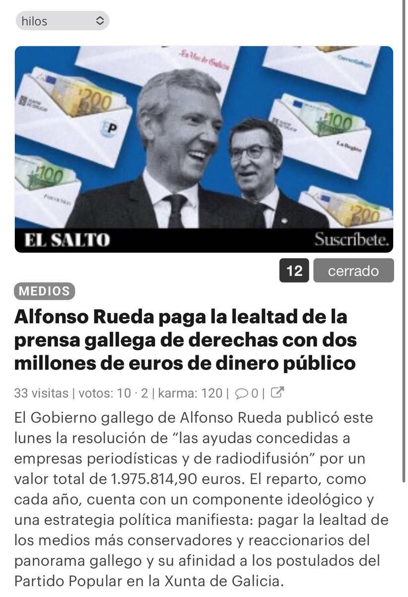 Reparte más dinero público a la prensa afín que para prevención y extinción de incendios!