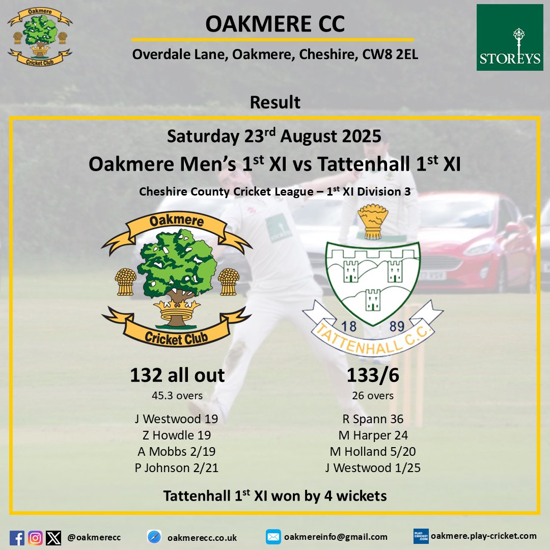 Oakmere Cricket Club tweet media