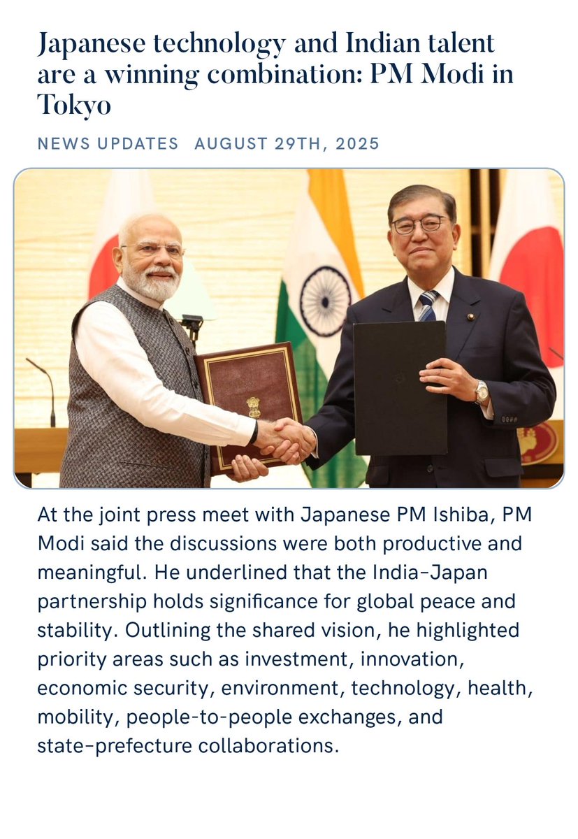 konal581's tweet photo. Japanese technology and Indian talent are a winning combination: PM Modi in Tokyo
https://t.co/pY2KmyU2vq via NaMo App https://t.co/IQUFza6tTF