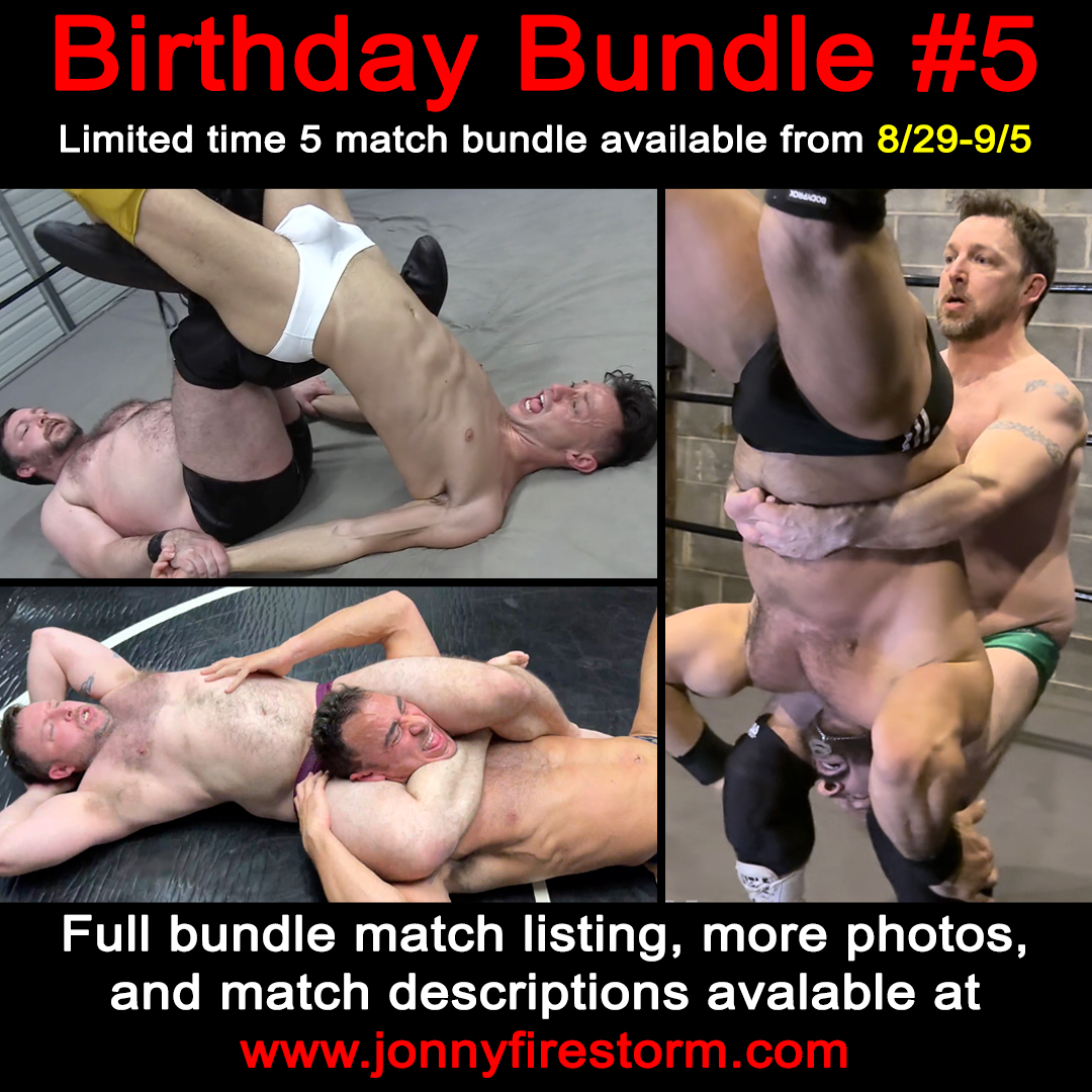 Birthday Bundle #5 final 5 matches 8/29-9/5 only
jonnyfirestorm.com/2025/08/29/bir…
#gaywrestling #musclewrestling #wrestlingvideo #customwrestling #muscleboy #piledriver #speedo #speedogay #submissionwrestling #hairychest #bulge #pain #domination #headscissor #manfeet #hunk #submissionhold