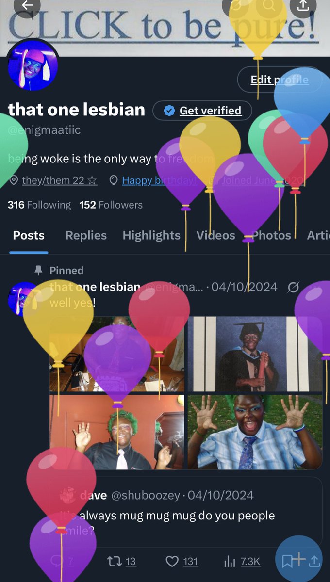 #balloons on my page