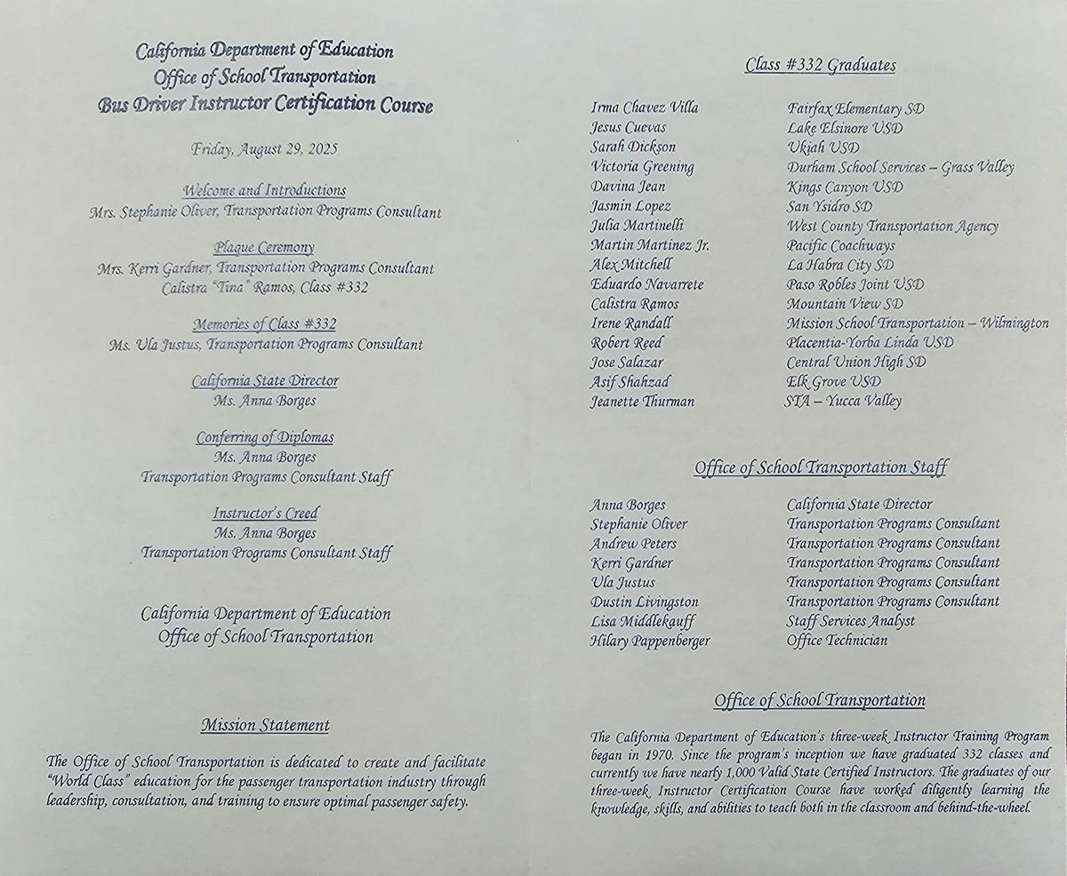 CDE Office of School Transportation tweet media