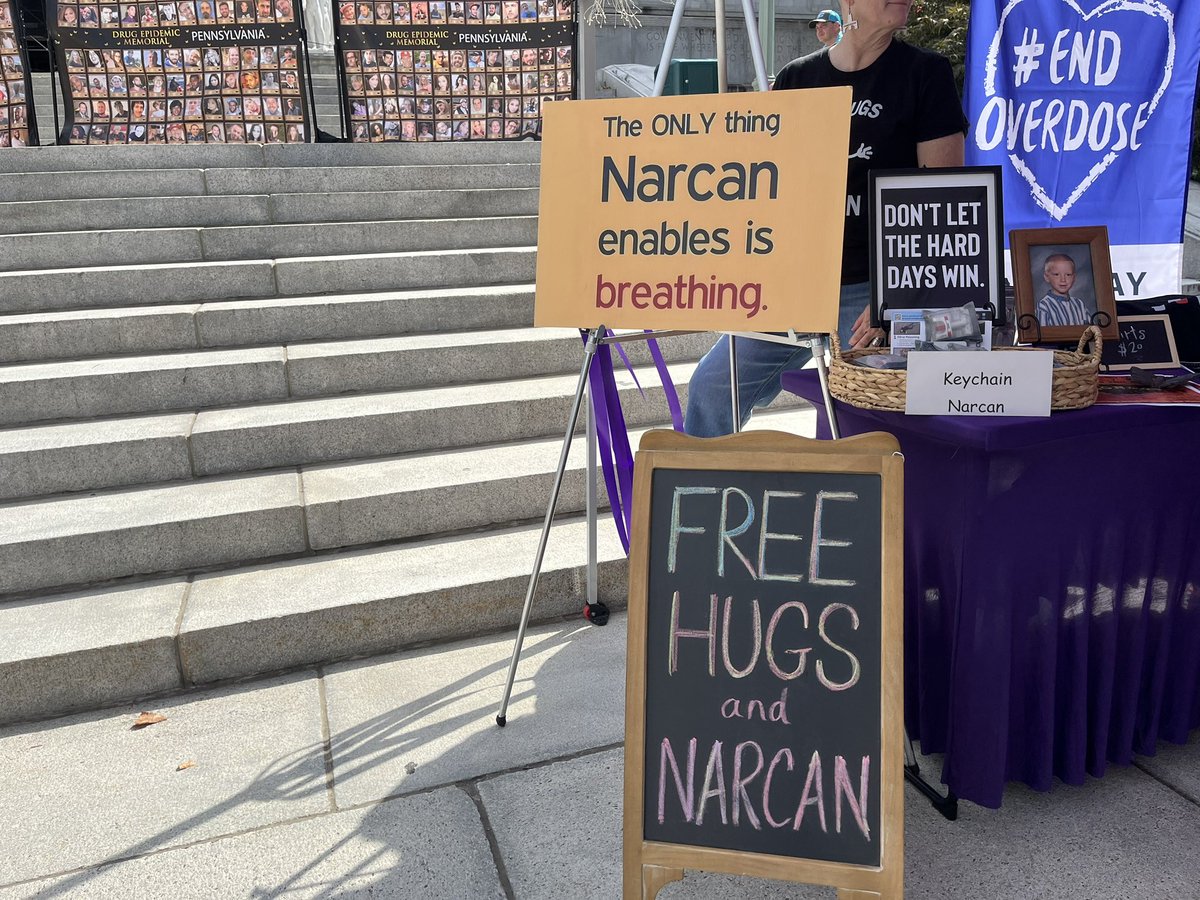 I’m in Harrisburg today for international overdose awareness day, meeting with parents who have lost children to fentanyl.