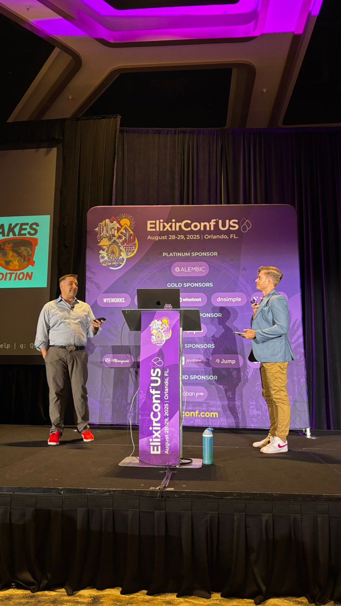 ElixirConf's tweet image. 🧠 # Network: gen_tcp, httpd, ssh
Data: Direct DB drivers, custom storage
Deploy: mix release
Christian Koch  and Jeremy Searls prove the standard library is more powerful than you think. #ElixirConfUS