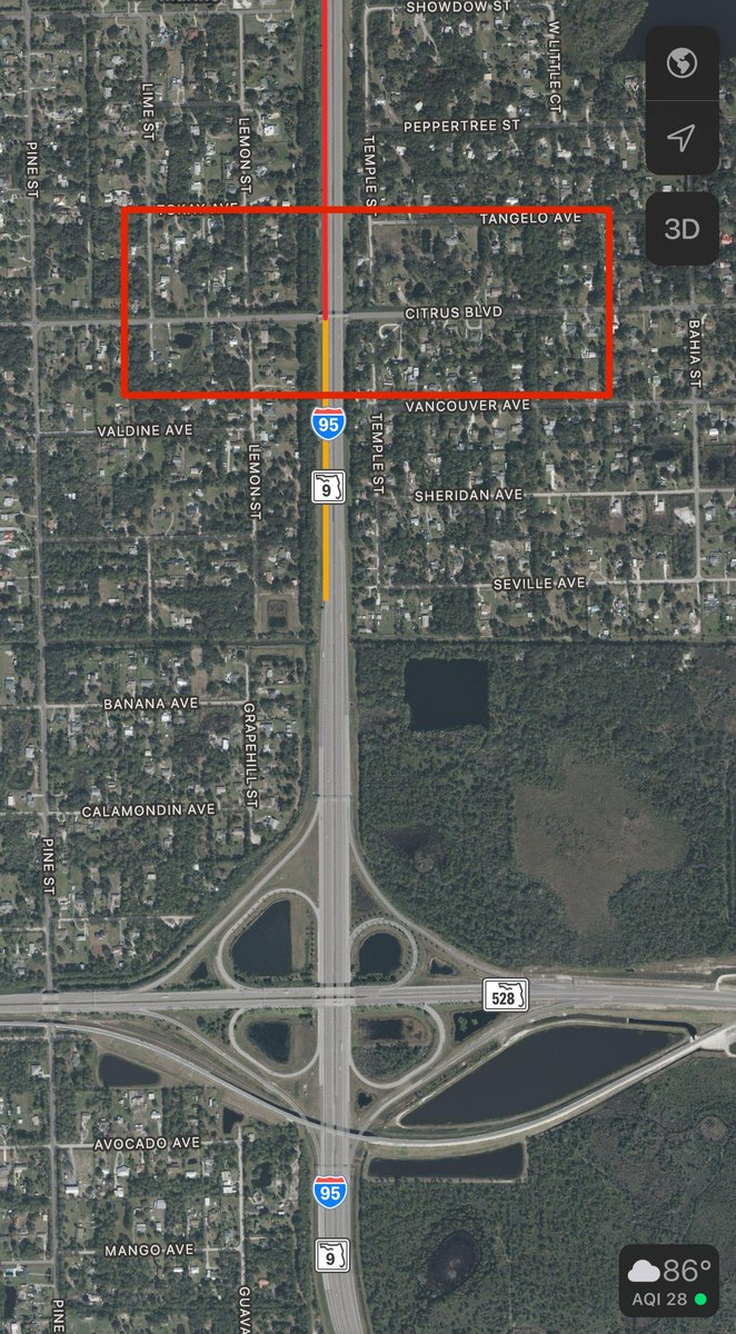 🚨ROAD CLOSURE🚨

12:36pm - I95 Southbound is open to one lane. 

Citrus Blvd. Remains closed. 

12:20pm - AVOID I95 Southbound at mile marker 205 (just north of SR 528) due to a multi-vehicle crash and unknown road conditions. Citrus Blvd is closed in all directions.
