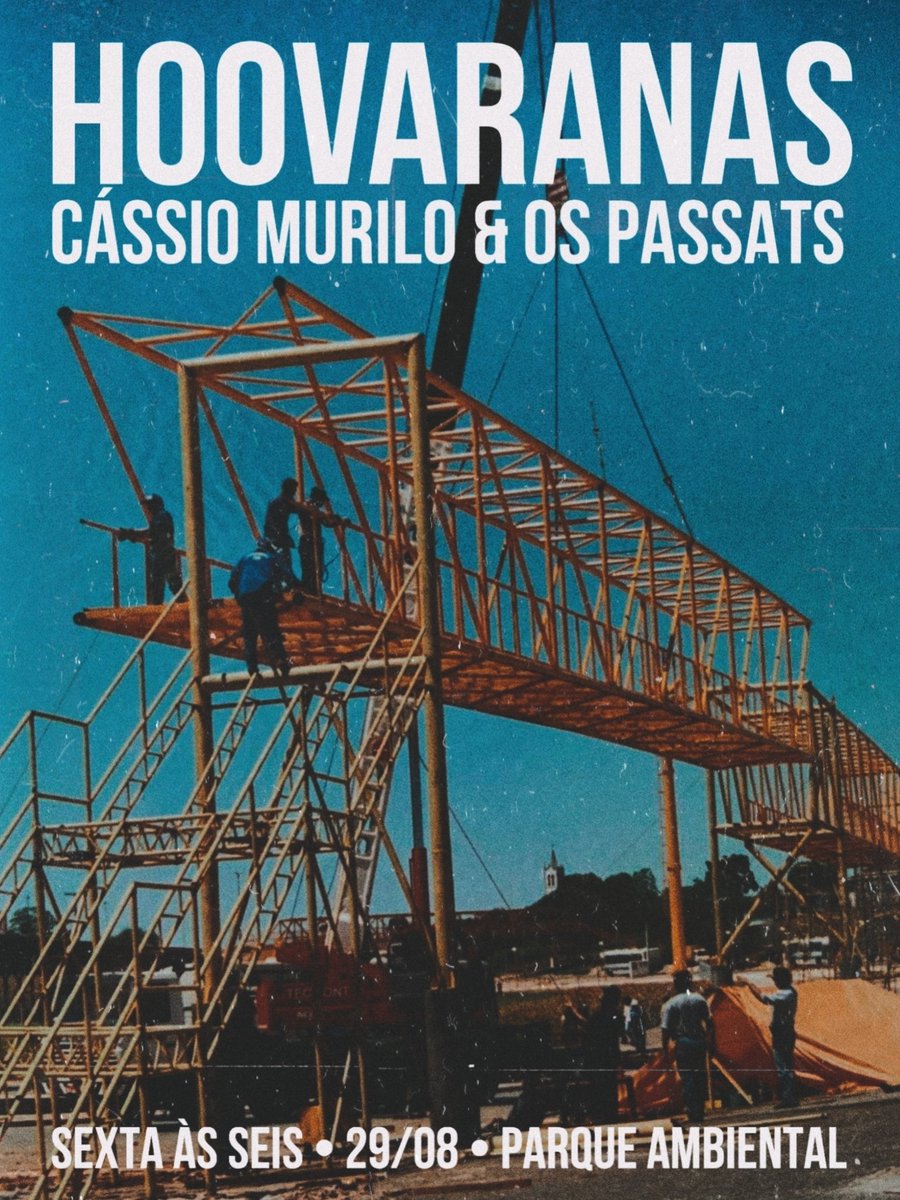 Hoje a gente abre o Sexta Às Seis 2025 junto com Cássio Murilo &amp; Os Passats no Parque Ambiental em Ponta Grossa/PR, venham! ❤️
///