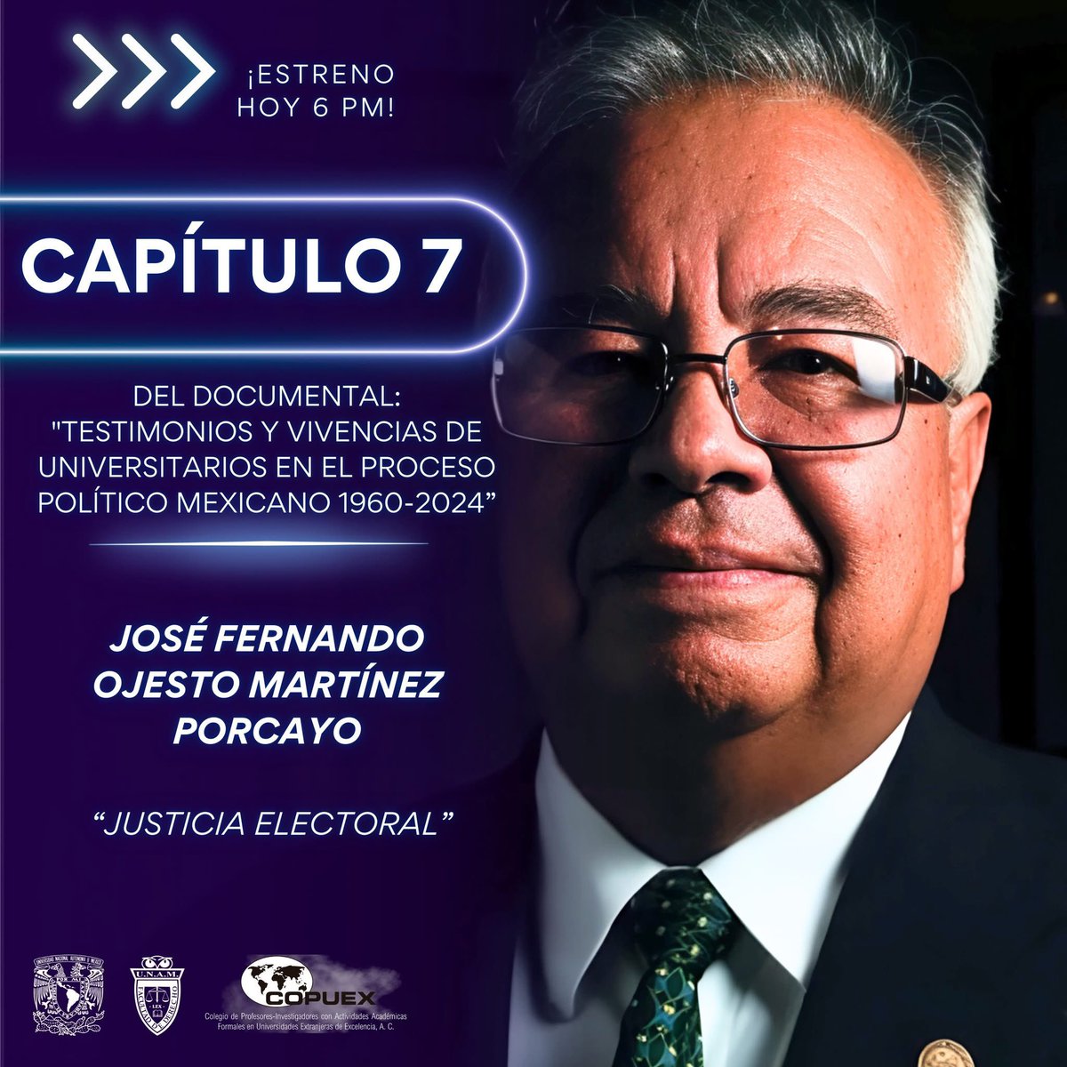 Fernando Ojesto (@fojesto) on Twitter photo Es el turno del #JefeDeJefes, quien participó en el documental de <a href="/Copuex_AC/">Copuex</a> y <a href="/DerechoUNAMmx/">Facultad de Derecho</a> analizando la evolución de la justicia electoral en México junto a destacados juristas como <a href="/mcalanis/">Maricarmen Alanis</a>, <a href="/alexavantej/">Alejandro Avante 🇲🇽</a> e <a href="/imerbflores/">Imer B Flores</a>.
🔗youtu.be/_nSGVRQcZeM?si… Es el turno del #JefeDeJefes, quien participó en el documental de <a href="/Copuex_AC/">Copuex</a> y <a href="/DerechoUNAMmx/">Facultad de Derecho</a> analizando la evolución de la justicia electoral en México junto a destacados juristas como <a href="/mcalanis/">Maricarmen Alanis</a>, <a href="/alexavantej/">Alejandro Avante 🇲🇽</a> e <a href="/imerbflores/">Imer B Flores</a>.
🔗youtu.be/_nSGVRQcZeM?si…