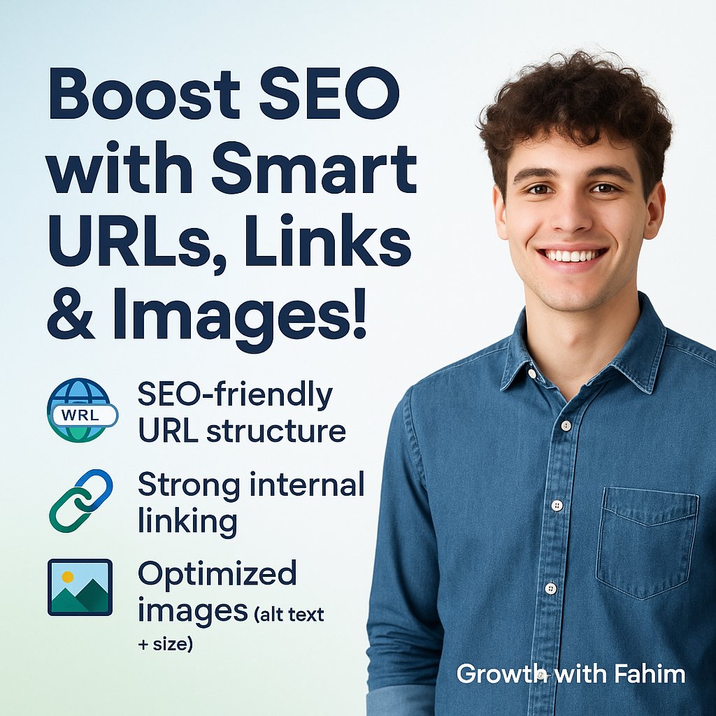 Boost your SEO the smart way:
🔗 URLs that make sense
📍 Strong internal links
🖼 Images with alt text &amp; right size

Game-changing. 🚀

#SEO #DigitalMarketing #MarketingTips #BusinessGrowth #SEOStrategy #ContentMarketing #UKBusiness #USEntrepreneurs #EuropeBusiness