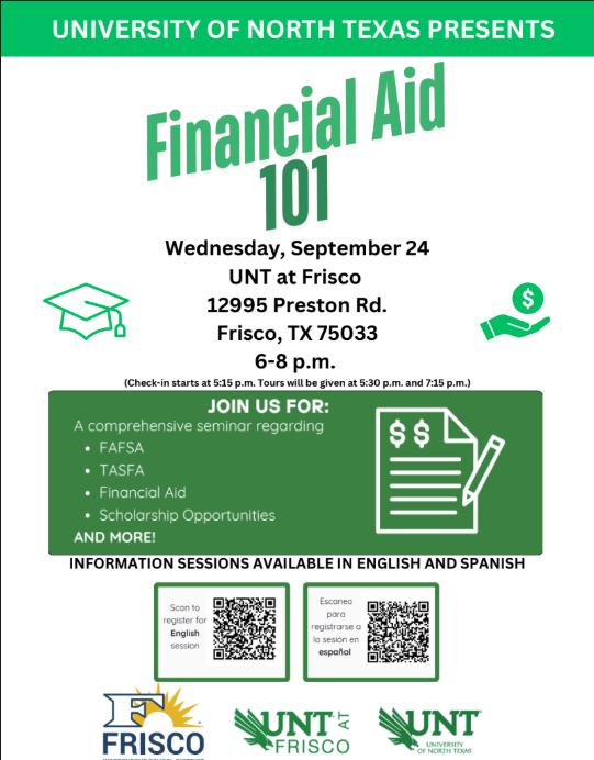 Want to learn more about financial aid, FAFSA, TASFA, and scholarship opportunities??? Here is a great opportunity!