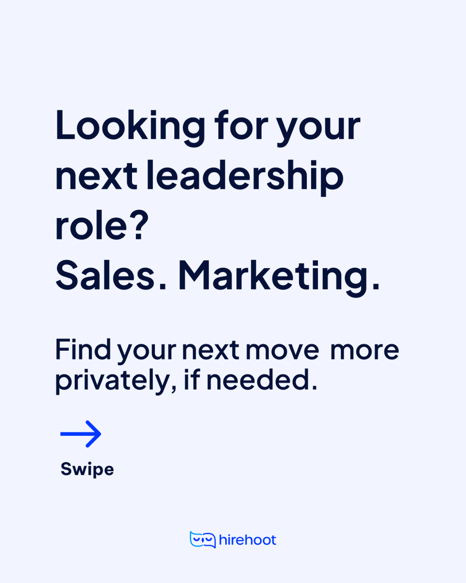hirehoot's tweet photo. We match leadership talent in Sales &amp; Marketing. No noise. No guesswork. Just top roles at leading UK tech companies matched to experienced professionals like you.

✔️Stay anonymous
✔️Control your privacy
✔️Message hiring managers directly

Join Hirehoot: https://t.co/hvph9XazrB https://t.co/fx1qYSDxtl