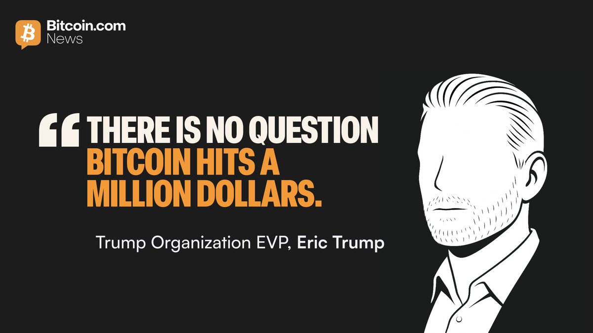 🎙️Eric Trump champions a $1M #Bitcoin price live on stage at  #BitcoinAsia2025.