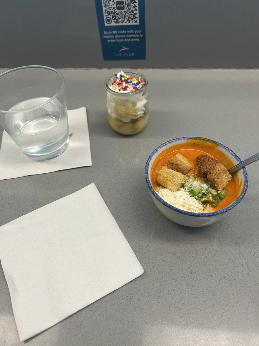 Airport fit!

I also love eating all the food at my airport lounge… and it was good!