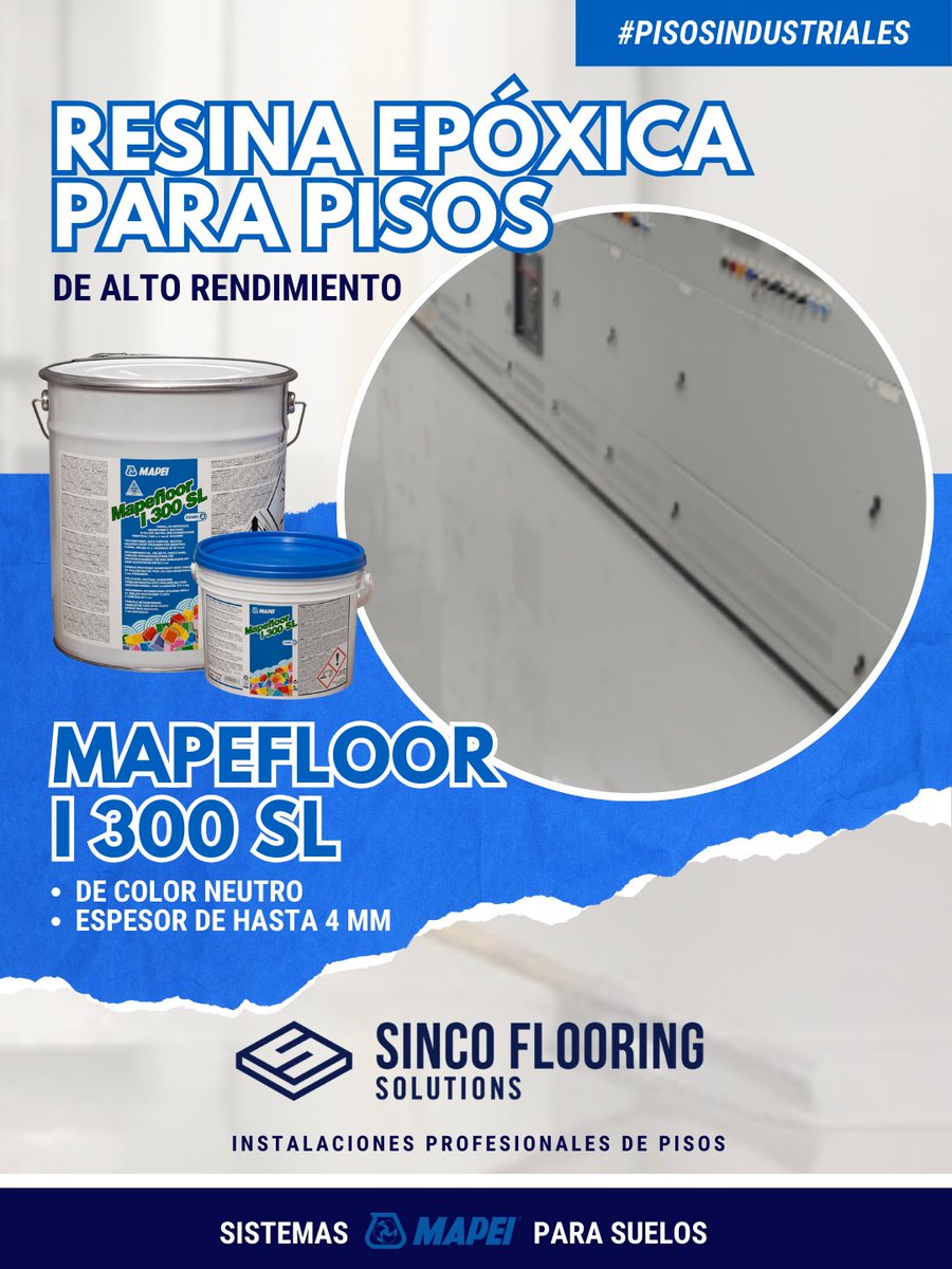 🔷 MAPEFLOOR I 300 SL 

🔷 Resina epóxica de alta calidad para pisos industriales

🔷 ¡Pisos durables y resistentes! 

👉 Cotiza hoy mismo >>> 📲 

#Mapefloor #mapei #sincoflooringsolutions #DistribuidorAutorizado