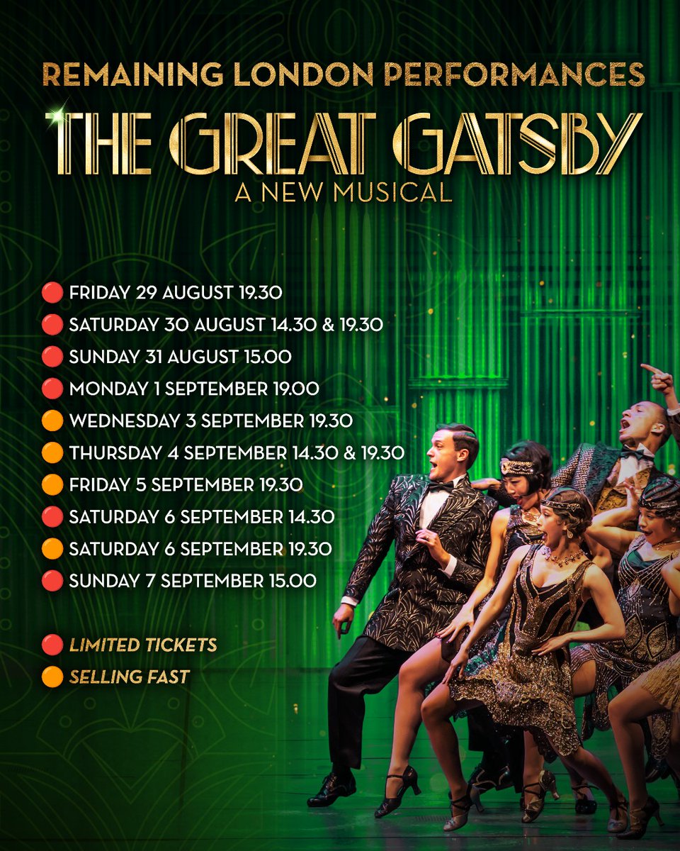 Just 12 more chances to enjoy London's party of the summer 🥳 

Don't miss out, old sports! Experience the West End's creme de la creme before it's too late 💚