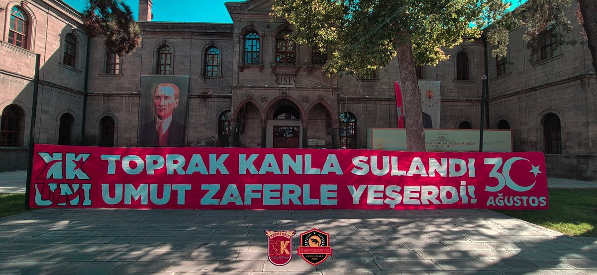 Kayserispor'un tribün grubu Kapalı Kale'nin yarın tribüne asacağı pankart: