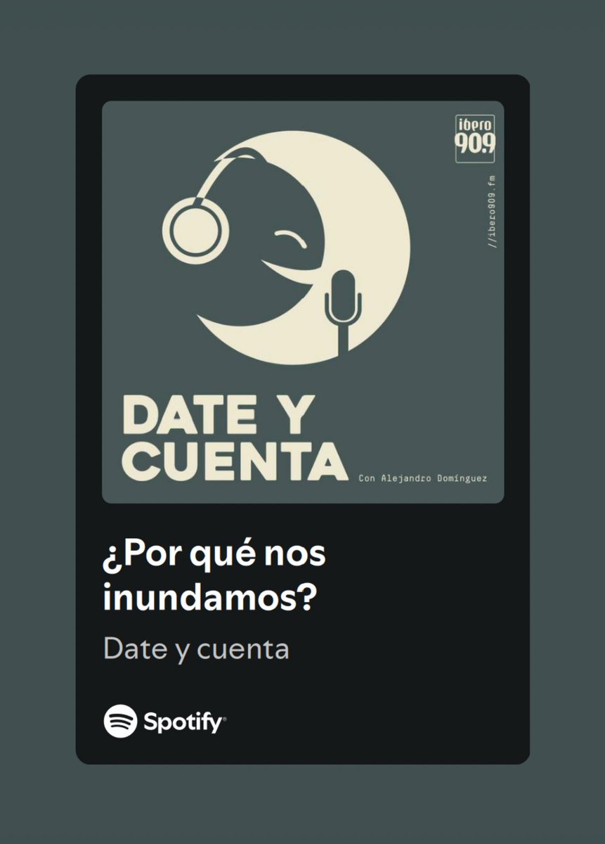 AlexDominguezB's tweet photo. #ESTRENAMOS episodio de esta temporada de nuestro podcast #DateYCuenta en @Ibero909FM 🎙️🎧
Junto con mis alumnos de @IBERO_mx y expertos en cada tema explicamos lo que es noticia. En esta ocasión:
¿Por qué nos inundamos?
https://t.co/qeriA5XIm4 https://t.co/x3bwwMMiVB