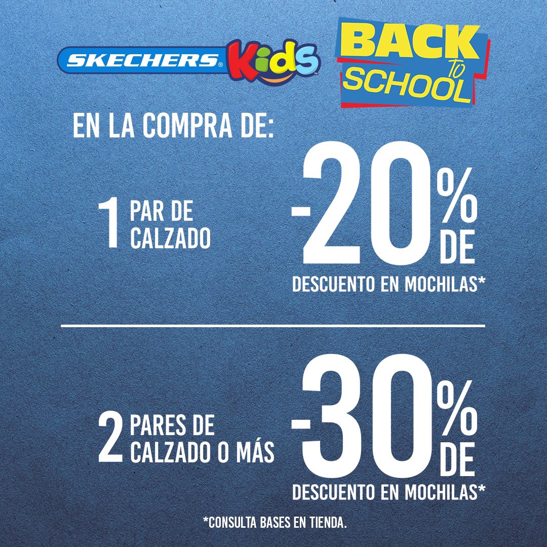Este regreso a clases ¡no te quedes atrás!, regresa 100% listo con la promoción que <a href="/SkechersMexico/">Skechers Mexico</a> trae para ti. 🎒👟

#Andamar