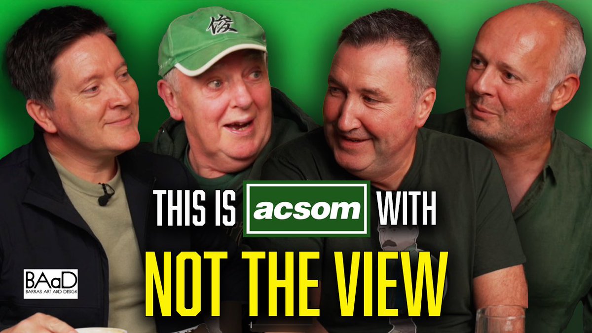 🍀 THIS IS ACSOM with NOT THE VIEW

🗣️ Gerry Dunbar, Joe Miller &amp; Andy Murdoch join me to discuss their groundbreaking fanzine, which still inspires fan media nearly 40 years later.

📺 The latest episode of THIS IS ACSOM premieres at 6pm tonight: m.youtube.com/watch?v=UfpEo-…