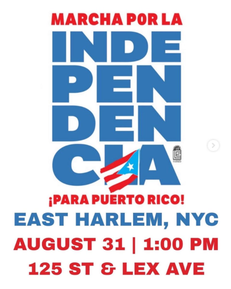 Proud to support this Sunday's Puerto Rican independence march on the island and in multiple cities across the diaspora.

We'll have some of our leaders at the march in Puerto Rico; come say hello!

Info here for PR, Worcester, Chicago, and NYC. See next message for more!
