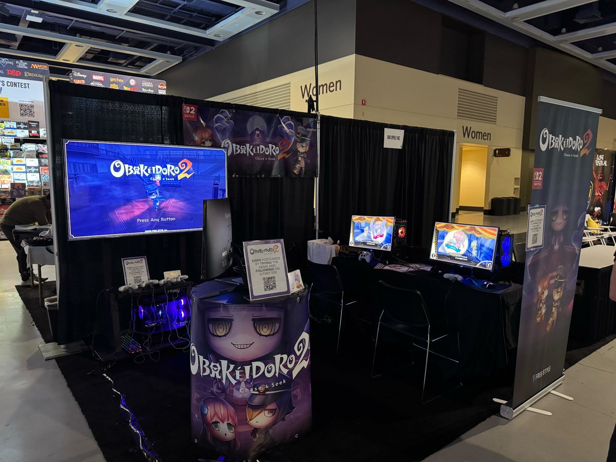 Obakeidoro_en's tweet photo. We're showcasing OBAKEIDORO2 at PAX West from Aug 29 – Sep 2!
Stop by our booth and have fun!

#obakeidoro2 #NintendoSwitch2 #PAX https://t.co/YbuBpSmthK
