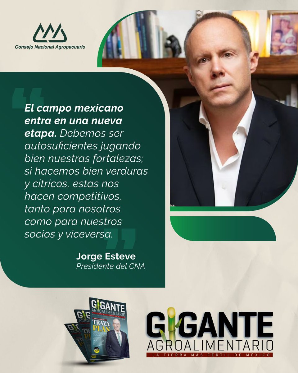 🌾 La transformación del campo mexicano ya está en marcha. En <a href="/GiganteAgroa/">Gigante Agroalimentario</a> comparto reflexiones sobre los retos y oportunidades que hoy marcan nuestra agenda agroalimentaria: #cambioclimático, escasez de agua, costos de producción y el tipo de cambio.

👉 tinyurl.com/27td3pfb