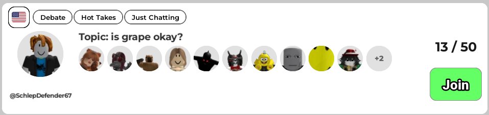 eesdresden's tweet photo. @Roblox care to explain why you allow servers that encourage VC discussions on "grape", "matchups" and other inappropriate topics for minors?

And of course when reported, absolutely nothing happens? https://t.co/ix99QO8TLI