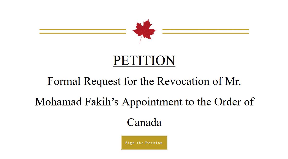 Kevin Vuong 🇨🇦🎗️ (@kevinvuongmp) on Twitter photo The Order of Canada is for our very best; its recipients should unify, not divide.
<a href="/MacLeodLisa/">Lisa MacLeod</a>, <a href="/SelinaMRobinson/">Selina Robinson</a> & I refuse to stand by while 🇨🇦's highest honour is disgraced—we call for Mr. Fakih's OC to be revoked.
Sign our petition & join us in standing up for 🇨🇦: The Order of Canada is for our very best; its recipients should unify, not divide.
<a href="/MacLeodLisa/">Lisa MacLeod</a>, <a href="/SelinaMRobinson/">Selina Robinson</a> & I refuse to stand by while 🇨🇦's highest honour is disgraced—we call for Mr. Fakih's OC to be revoked.
Sign our petition & join us in standing up for 🇨🇦: