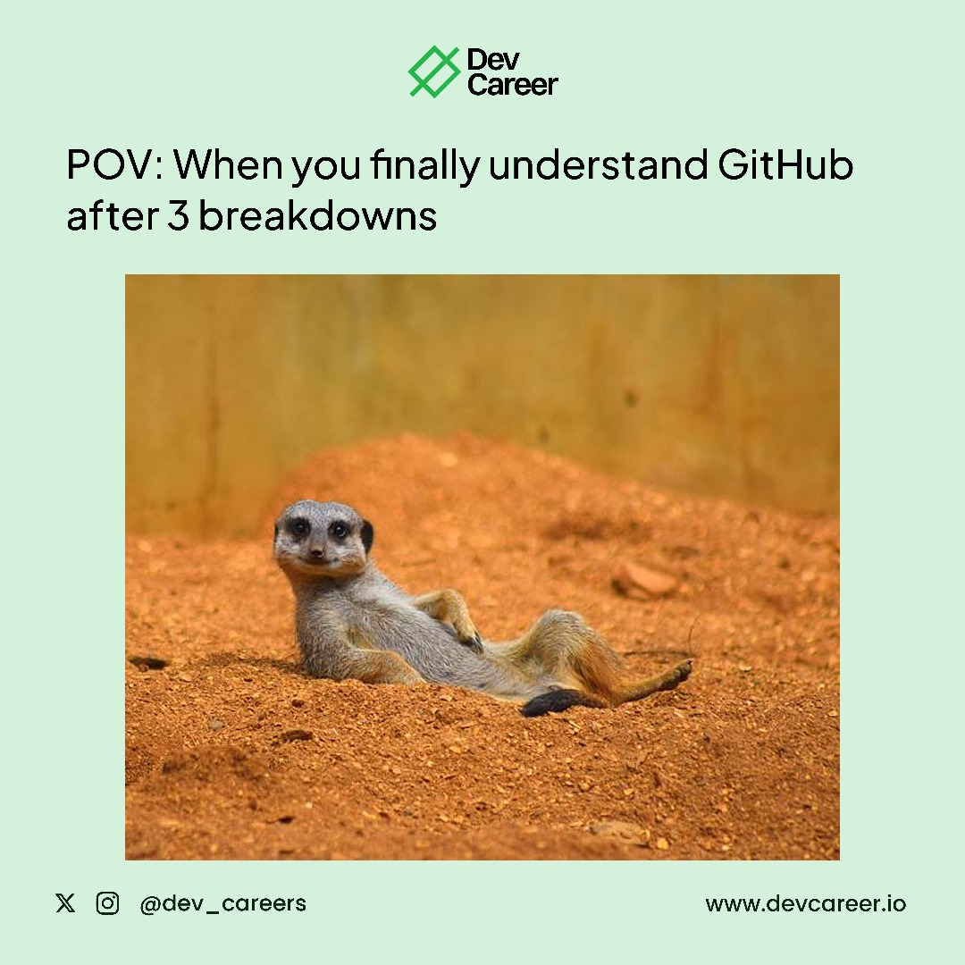 dev_careers's tweet image. Real ones know the GitHub struggle.

Tag a friend who needs this reminder: You&apos;re not alone!
😂

#DevCareerCommunity
#DevCareer #TechStruggles #GitHubFails