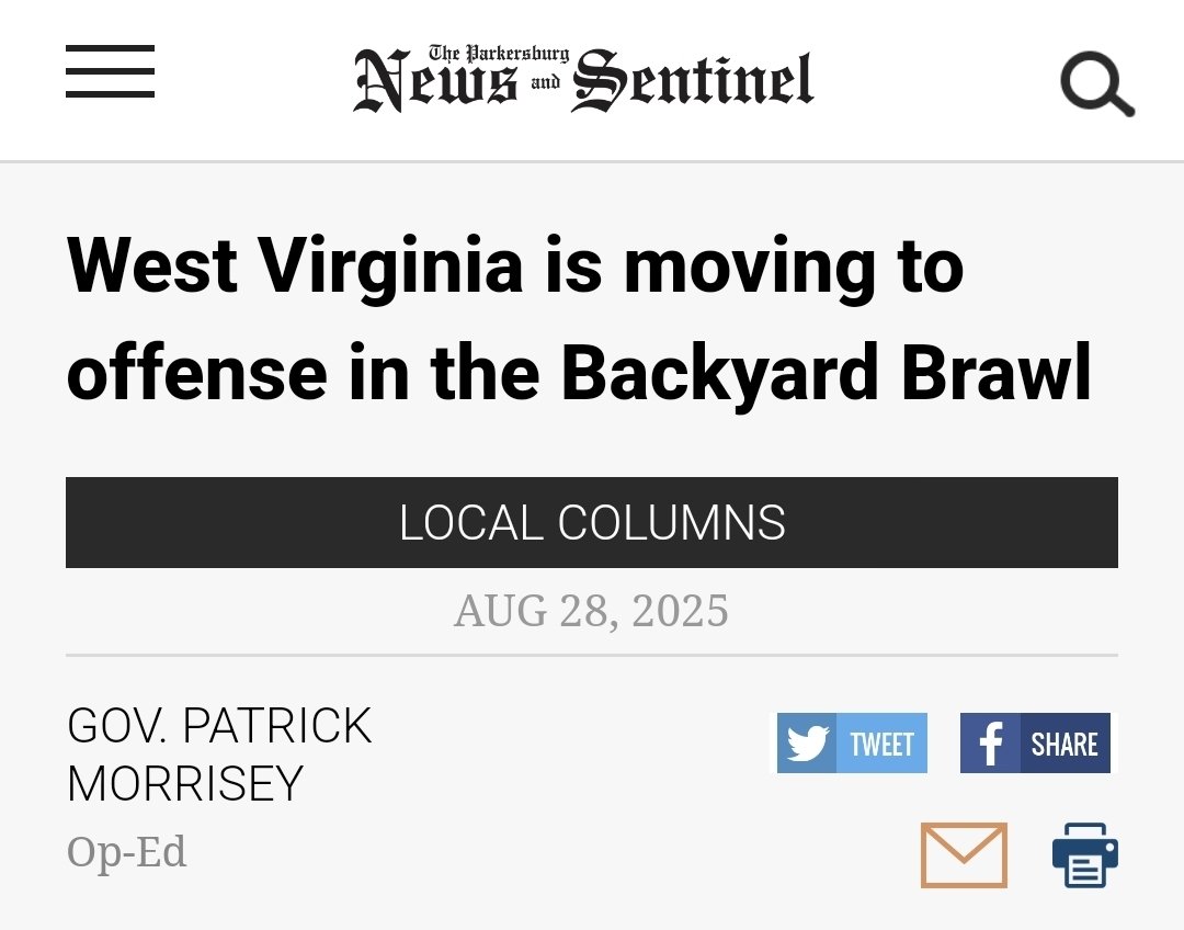 Gov. <a href="/MorriseyWV/">Patrick Morrisey</a> says the Backyard Brawl initiative is all about making West Virginia the best state in Appalachia to do business.

"If we want to truly move the needle, we must stop treating the symptoms and instead focus on the real disease: for too long, our state simply