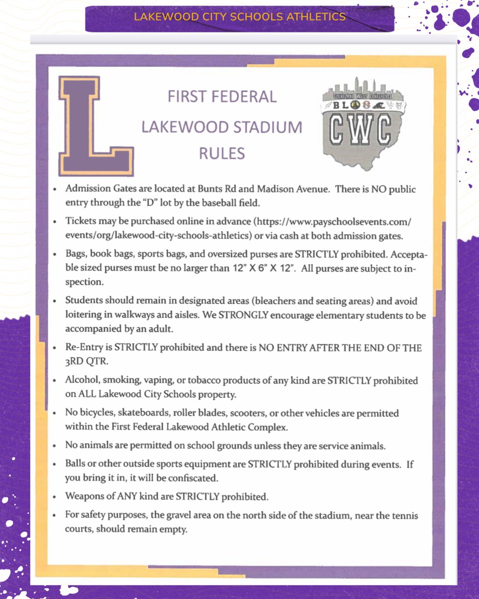 Hope to see everyone out tonight as the Rangers battle the Rams!!  Be sure to read over the Stadium Rules and cheer on the Rangers to another Victory!!  Ranger Pride!