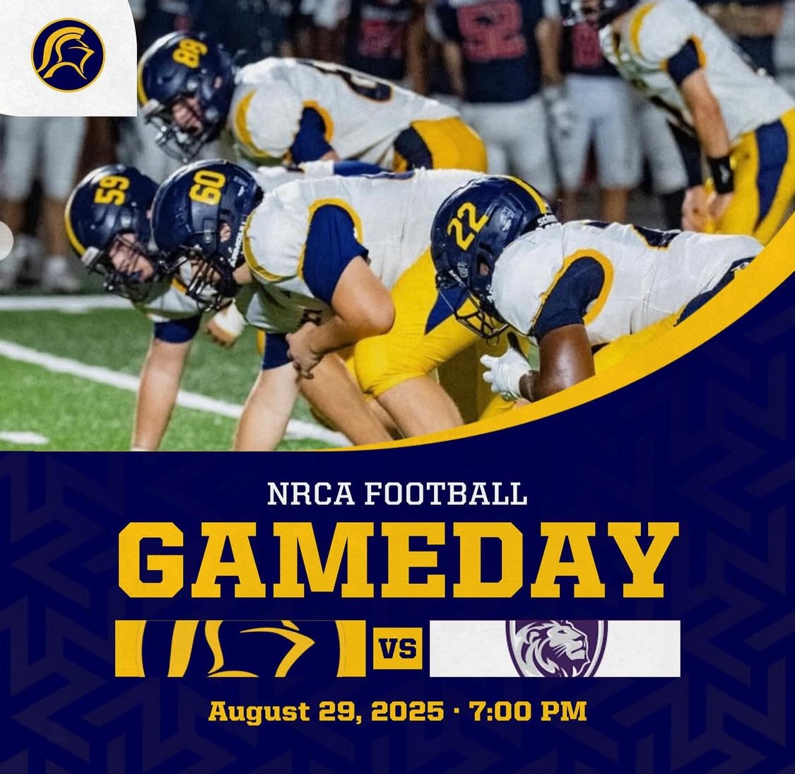 Home opener of the season!! <a href="/nrcafootball/">NRCA Football</a>, #OLineStrong, #50