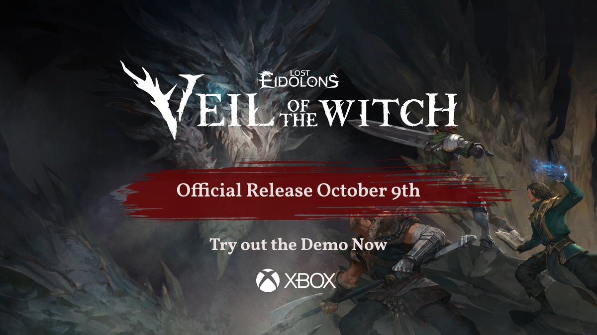 Lost Eidolons: Veil of the Witch is officially releasing on October 9th!

If you just can't wait, pre-orders and an all-new demo are available on Xbox!

Pre-order now: xbox.com/games/store/lo…