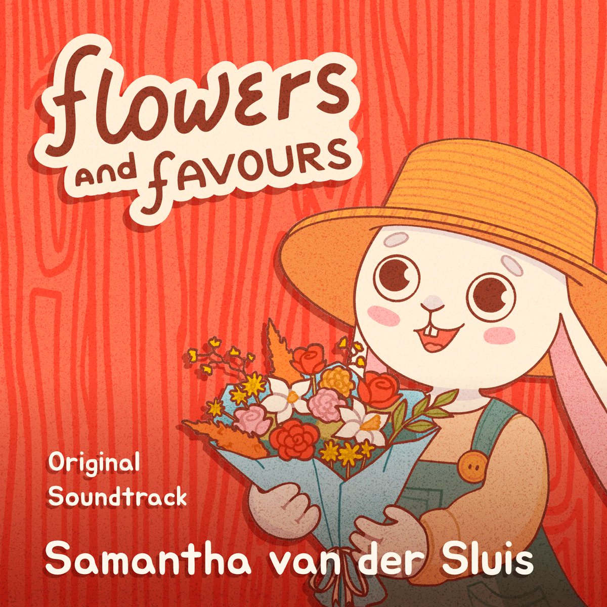 Flowers and Favours is out now!! 💐

The soundtrack is also available on all streaming platforms and bandcamp 🎼

Play as a florist and decorate bouquets for various customer requests (there's also a creative mode!) 🌻🪻🌺