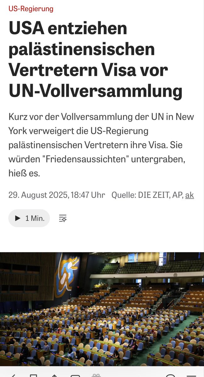 Die #USA machen einen top Job. Die Palästinenser haben solange nichts in New York verloren, bis sie das Existenzrecht von #Israel anerkennen!